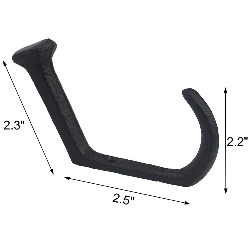 Tinsow Wall Mount Coat Hanger Hooks Rustic Farmhouse Cast Iron Towel Hanger (4) - Image 4